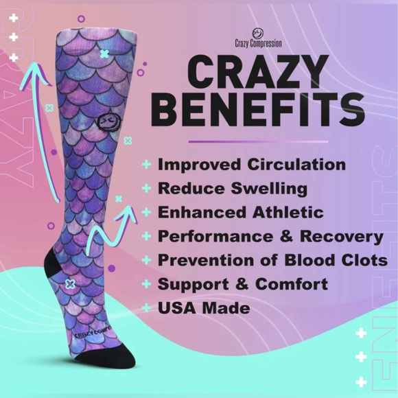 2 pairs—True Graduated Performance Compression Socks, by ‘Crazy Compression’. - Picture 2 of 3